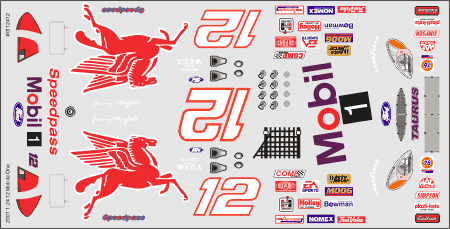 GRAFIX #12 MOBIL 1 DECAL