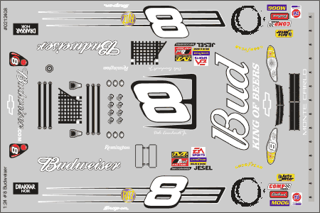 GRAFIX #8 BUDWEISER SCALE DECALS