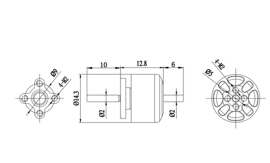 KC RACING BRUSHLESS SLOT CAR MOTOR - 4500KV
