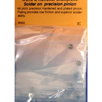 KOFORD 9 TOOTH 48 PITCH SOLDER ON PLATED PINION (EACH)