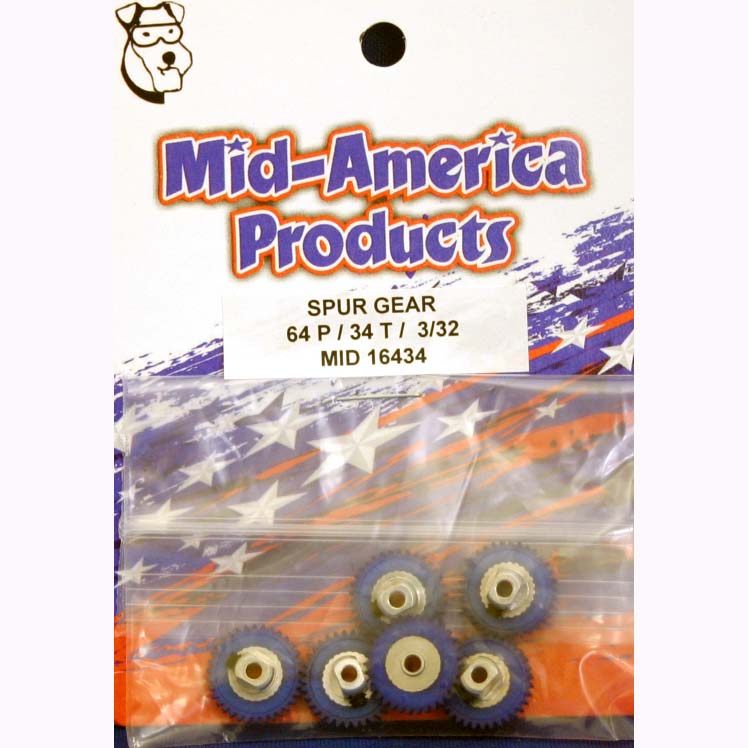 MID-AMERICA 64P 34T 3/32 AXLE GEAR (EACH)