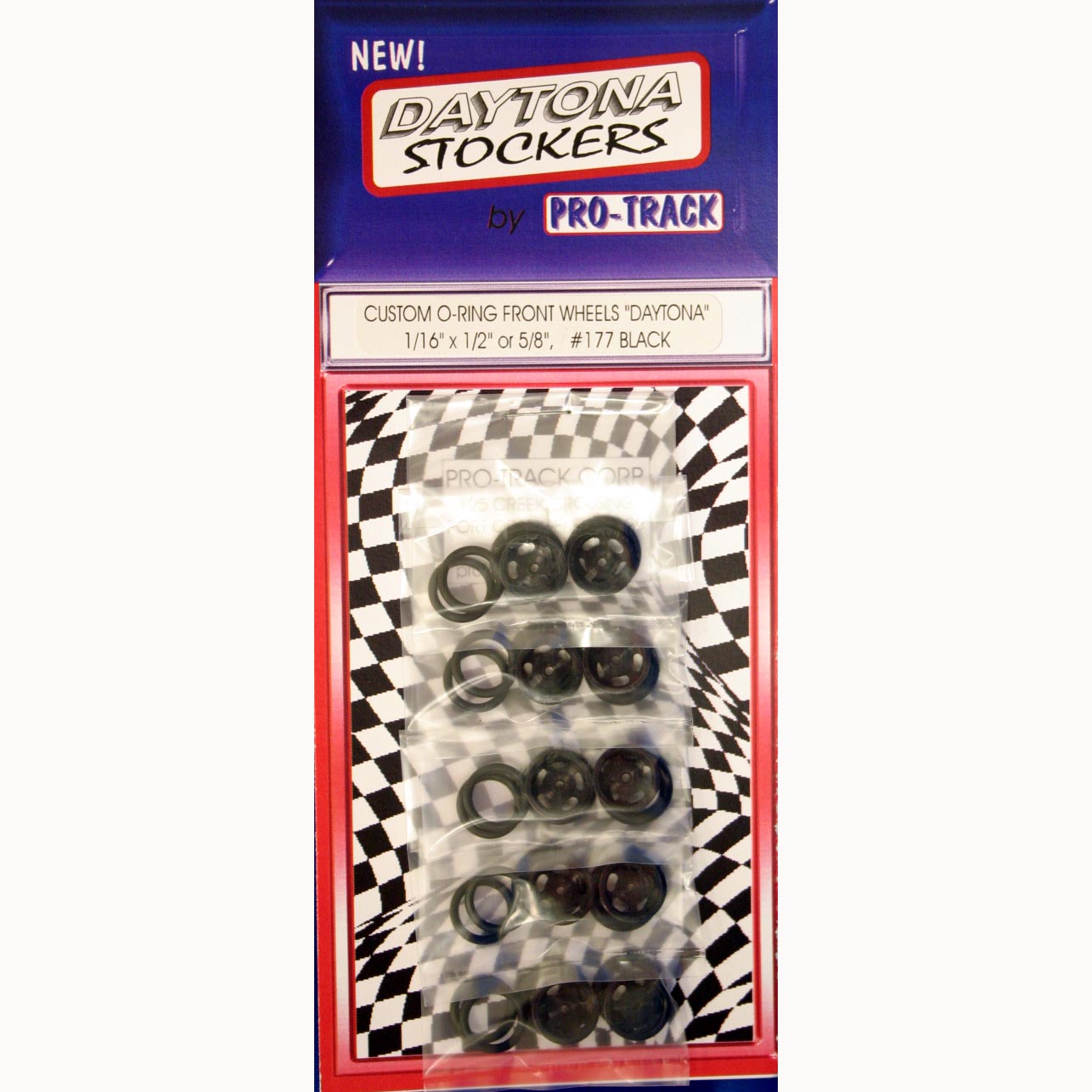 PROTRACK DAYTONA STOCKERS FRONT BLACK 1/2" OR 5/8" (PER PAIR)