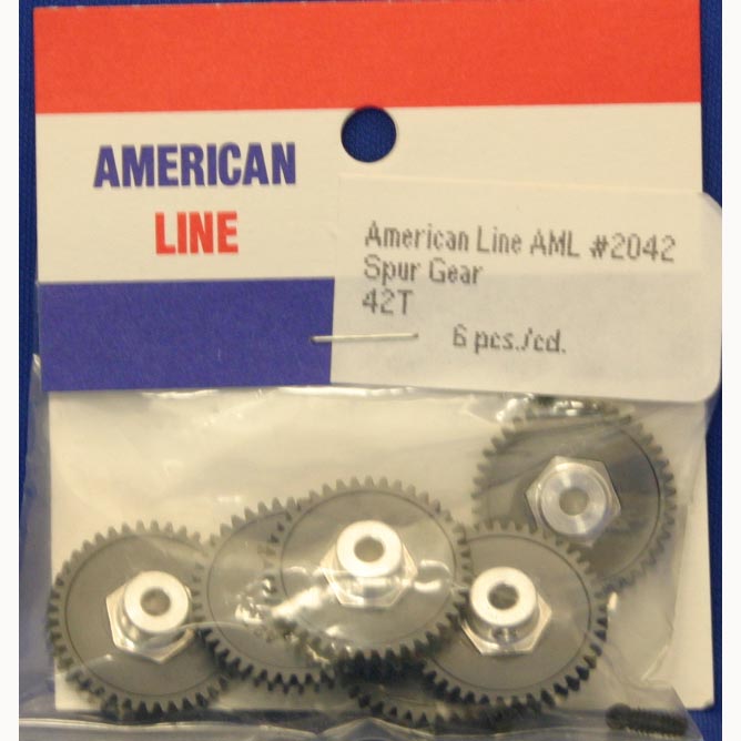 COX 42T, 48P, 1/8 AXLE SPUR GEAR (6 PER CARD)