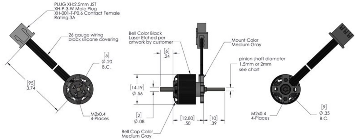 BRUSHLESS MAFIA SLOT CAR MOTOR - 11000KV