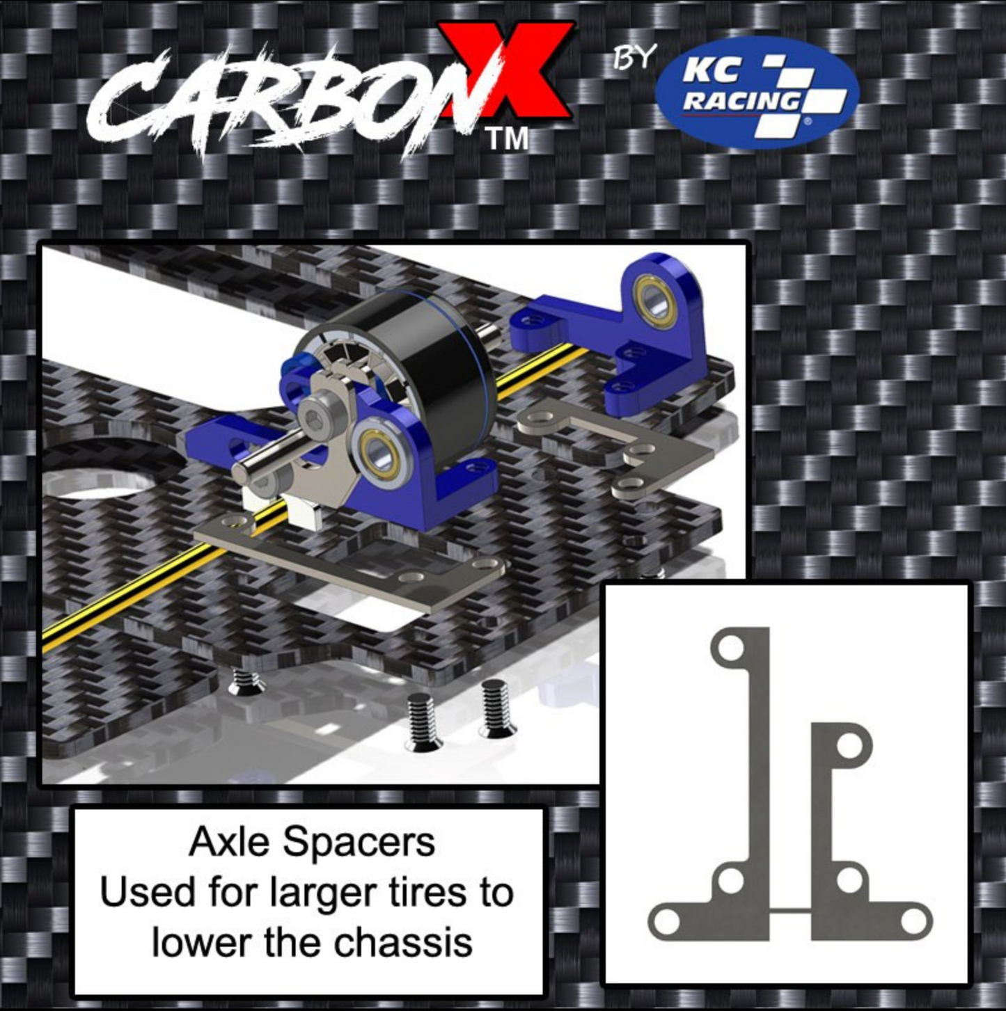 KC RACING CARBON X BRUSHLESS .030" REAR AXLE SHIM KIT