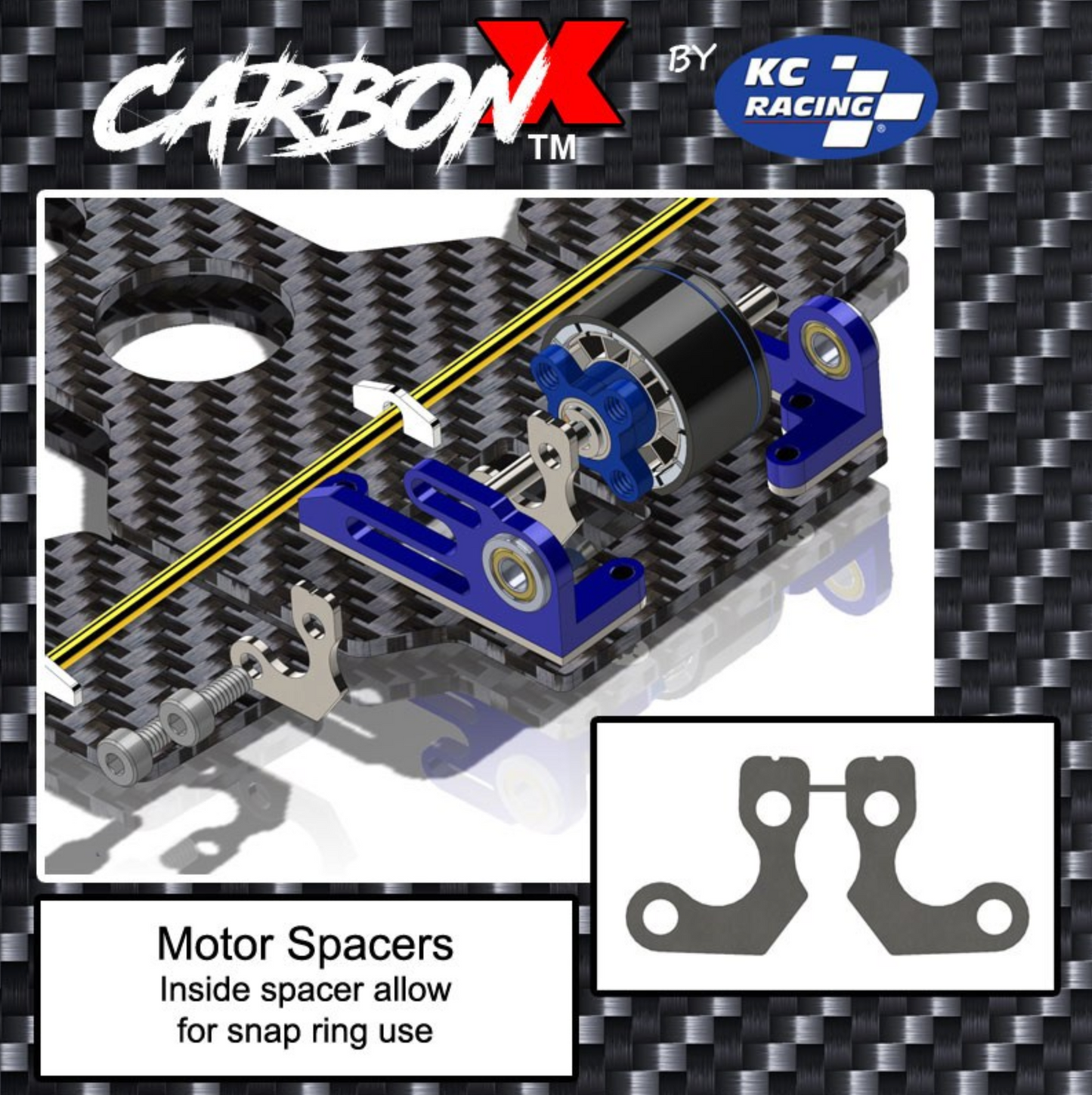 KC RACING CARBON X BRUSHLESS MOTOR SHIM KIT