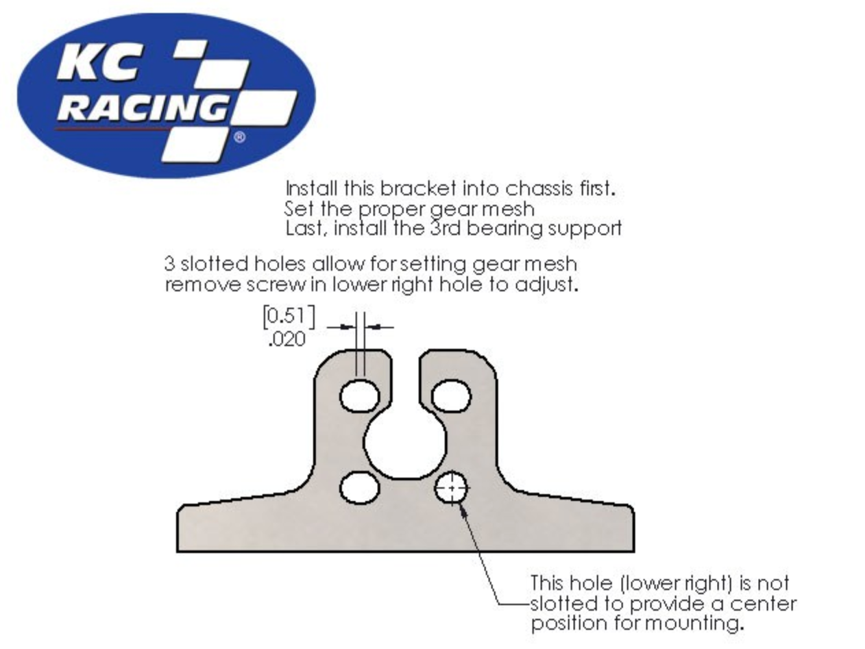 KC RACING 3RD BEARING BRUSHLESS MOTOR MOUNT & BEARING SUPPORT