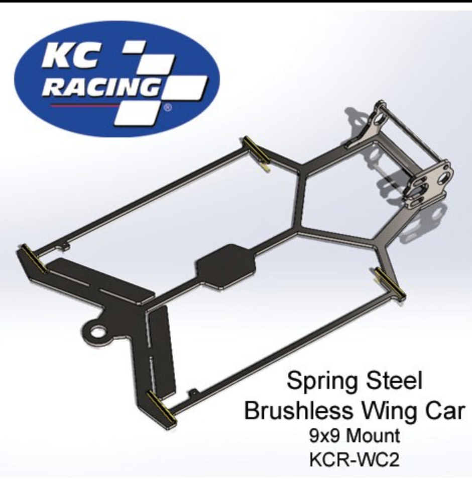 KC RACING SPRING STEEL BRUSHLESS WING CAR CHASSIS