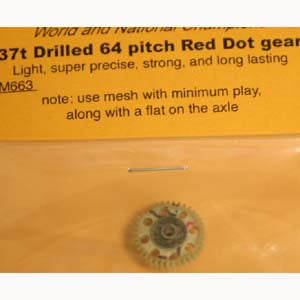 KOFORD DRILLED 37T 64P RED DOT SPUR GEAR (EACH)