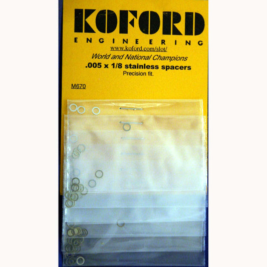 KOFORD .005 X 1/8 STAINLESS SPACERS  (EACH PACK)