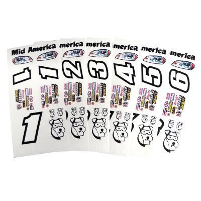MID-AMERICA NUMBER & FENDER STICKERS (EACH SHEET)