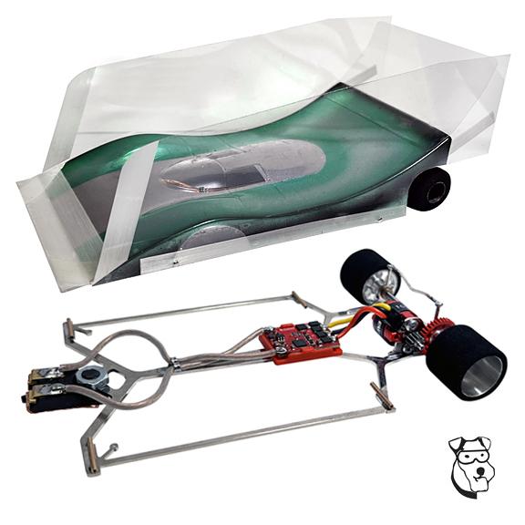 MID-AMERICA 1/24 WING CAR BRUSHLESS 4 RAIL CAR 4.5" 6500KV MOTOR