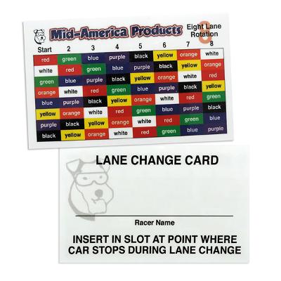 MID-AMERICA LANE CHANGE CARDS (EACH)