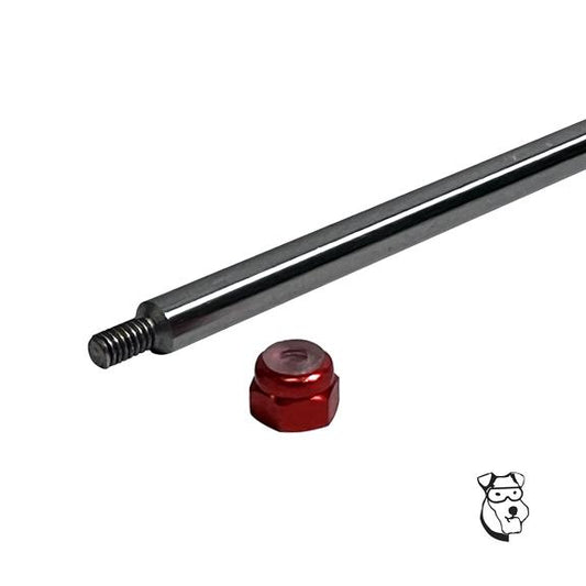 MID-AMERICA THREADED FRONT 1/8" AXLE W/ ALUMINUM LOCK NUTS