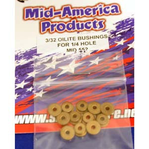 MID-AMERICA 3/32 AXLE OILITE BUSHING FOR 1/4 INCH HOLE (PER PAIR)